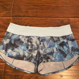 Lululemon Blue Print Athletic Shorts